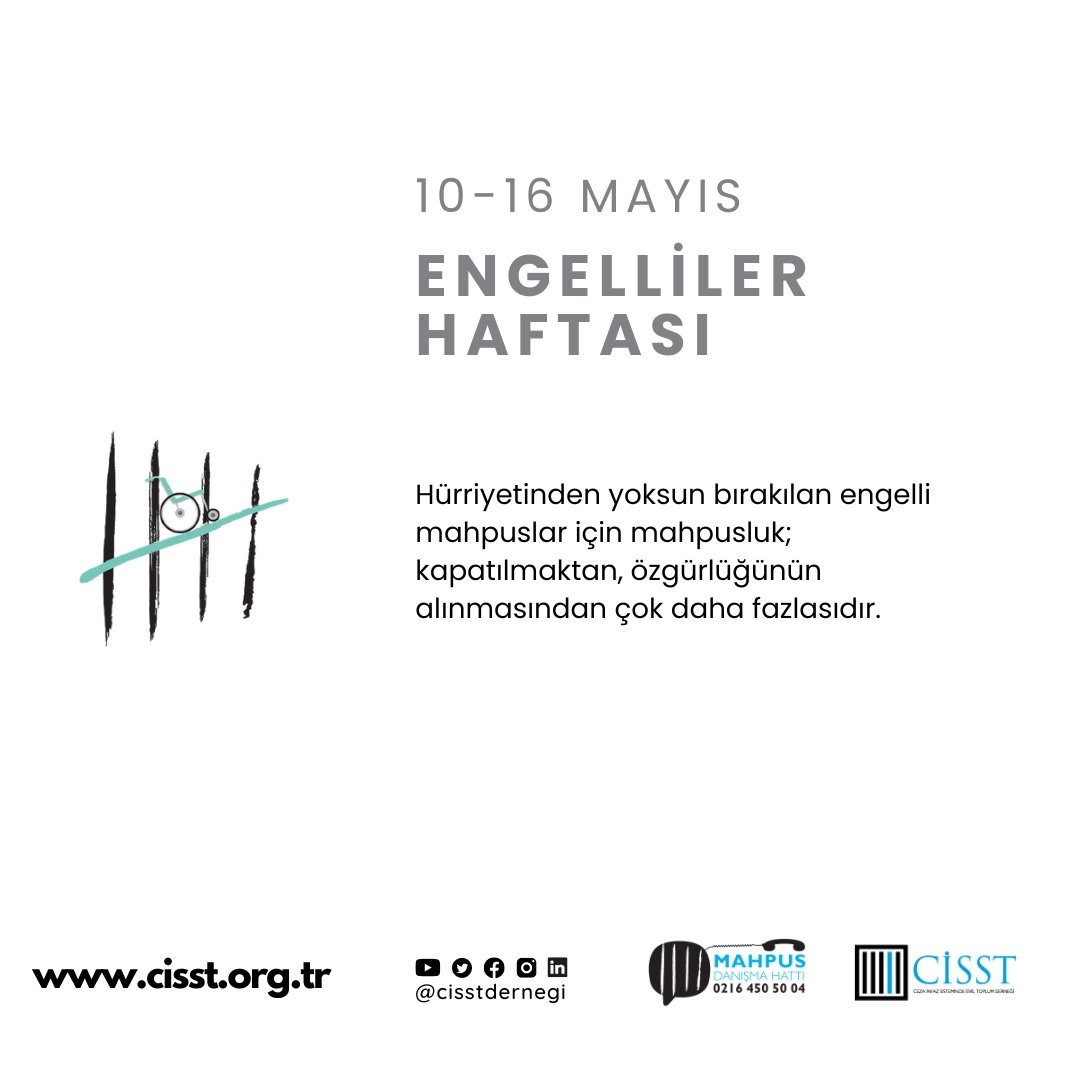 Hürriyetinden yoksun bırakılan engelli mahpuslar için mahpusluk; kapatılmaktan, özgürlüğünün alınmasından çok daha fazlasıdır. Engelli mahpusların hapishanede sağlık hakkına erişememesi ve düzenli tedavi görememesi ise mahpusların temel sorunlarından bir diğeridir.