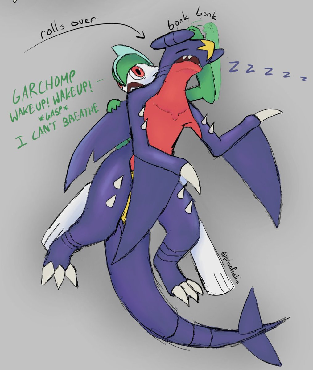 gallade doesn't like being the big spoon anymore...

#gallchomp #gallade #garchomp