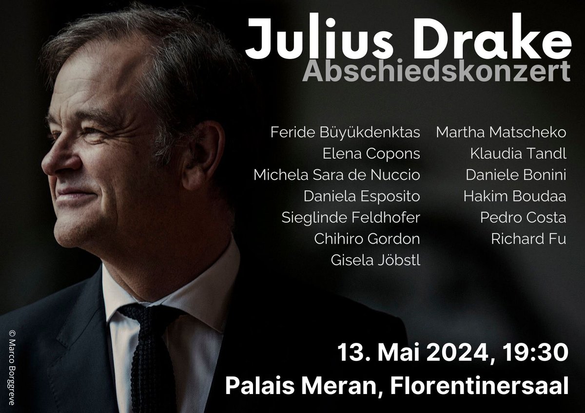 After 14 years as a half-time Professor at Graz University,teaching a class for song pianists,I will step down this summer. A big thank you to all the young pianists from all over the world who have been part of my class! Tune in to the concert Monday on vimeo.com/event/4278529/…
