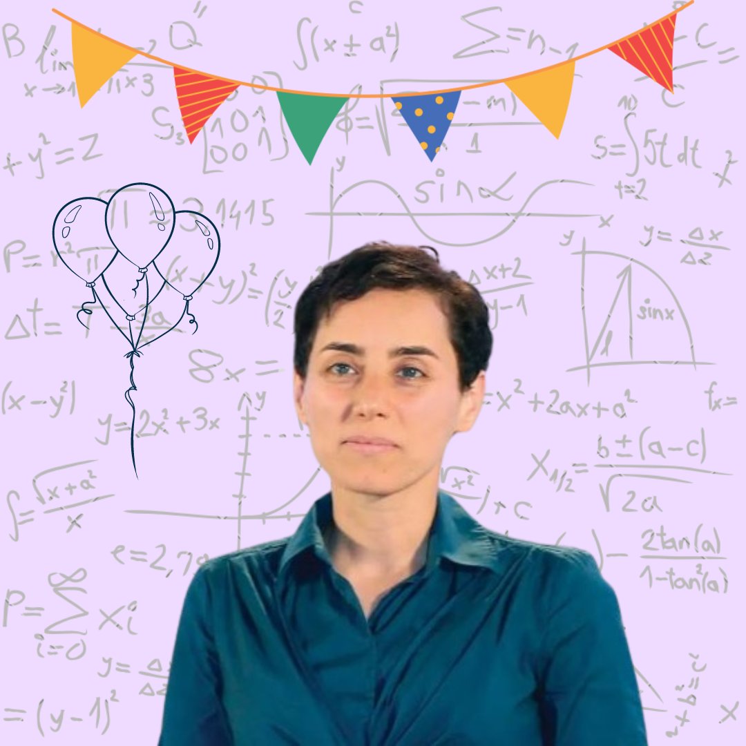 Today is Maryam Mirzakhani's birthday. Maryam was born in Tehran, Iran in 1977. Her childhood dream of becoming a writer was replaced by another passion: Maths.