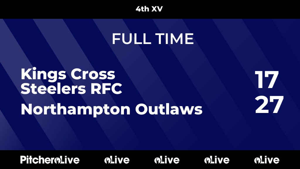 FULL TIME: Kings Cross Steelers RFC 17 - 27 Northampton Outlaws #KINNOR #Pitchero pitchero.com/clubs/kingscro…