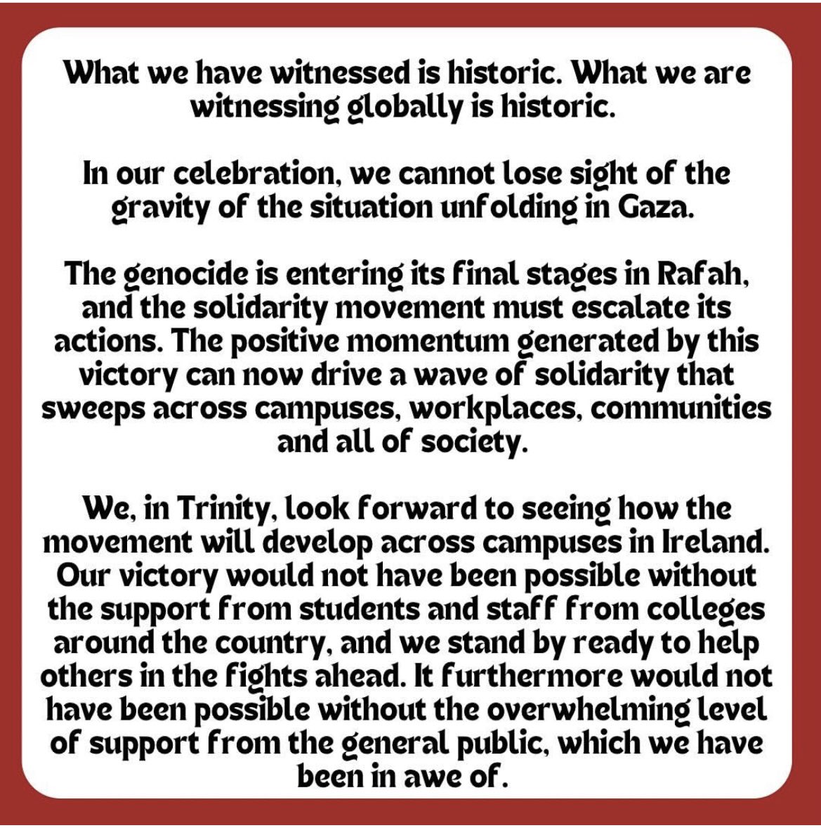 Trinity BDS Campaign 🇵🇸 tweet media