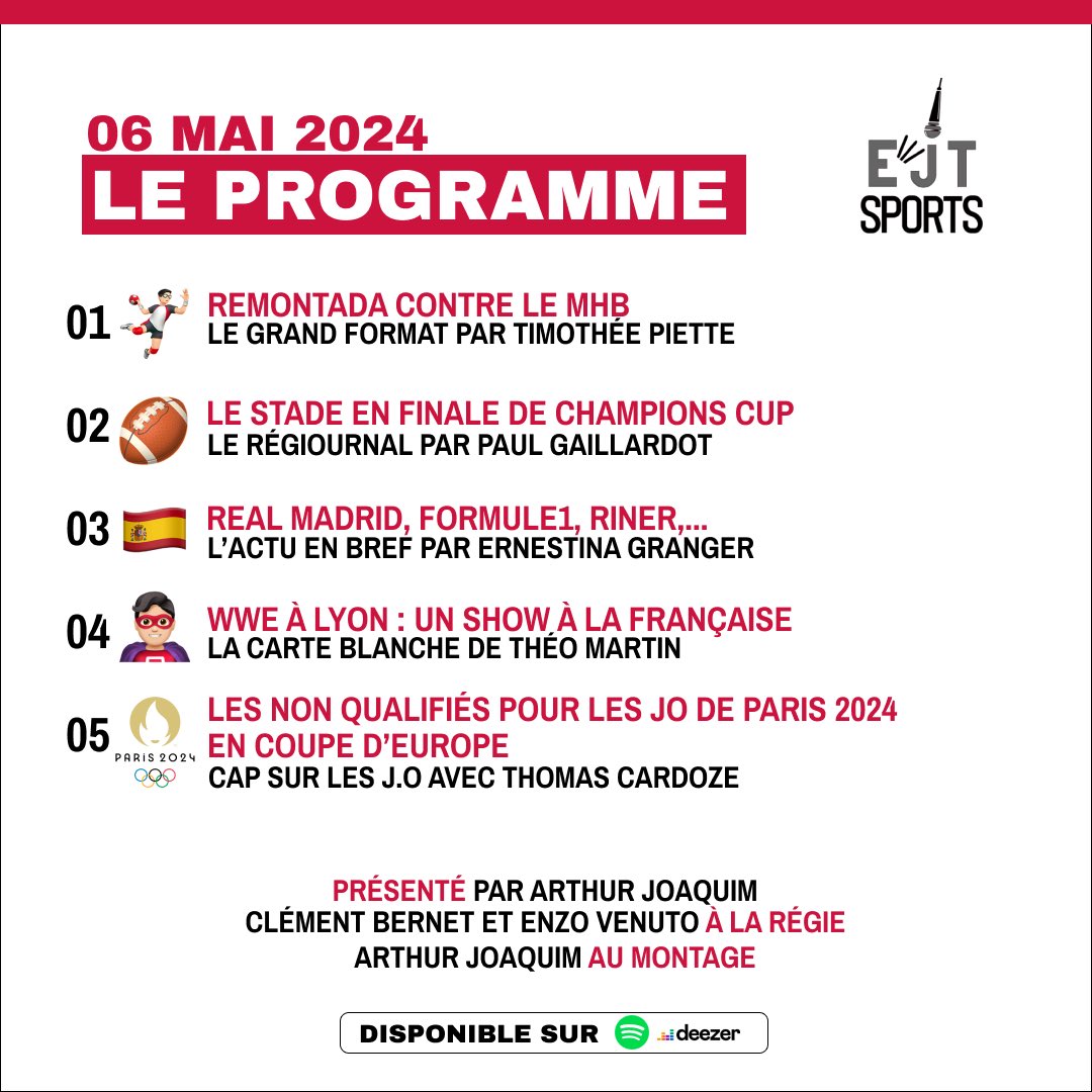 22e épisode de la saison (c’est l’avant-dernier 🥲)

ejtsports.lepodcast.fr/ejt-sports-num…