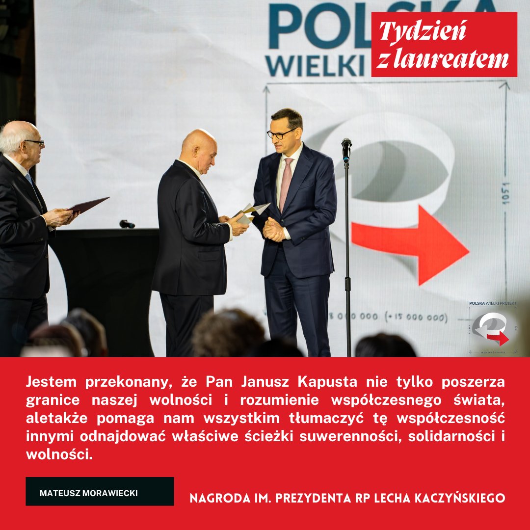 Mateusz Morawicki powiedział podczas XIII Kongresu Polska Wielki Projekt.