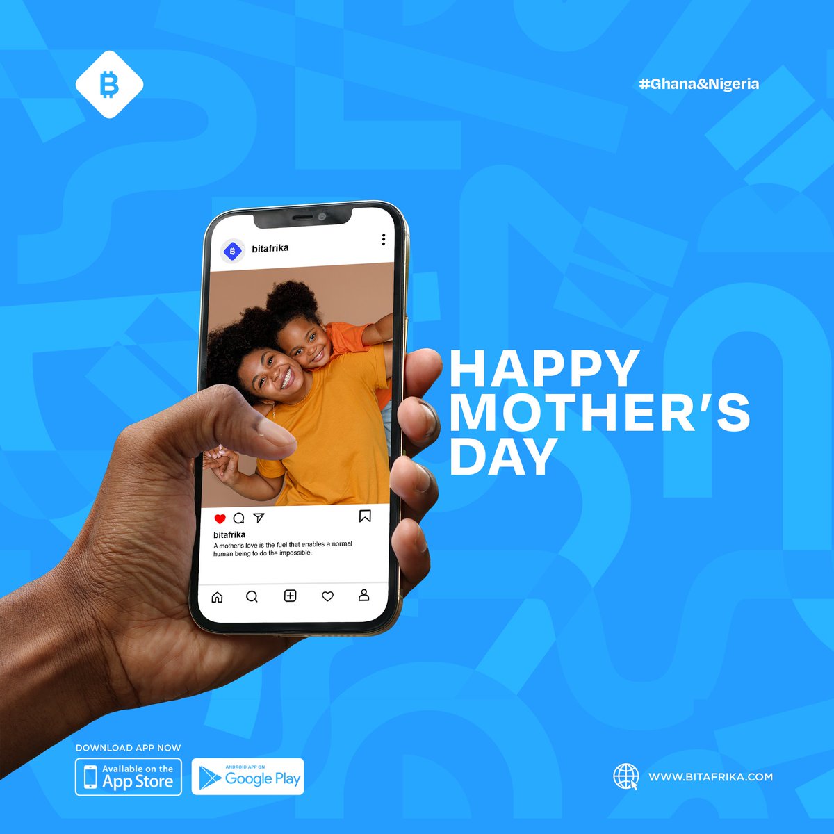 Moms are like buttons—they hold everything together. Happy Mother's Day to the woman who keeps our family stitched with love.

Download the bitafrika app on the google play store or apple store now!
#bitafrika #happymothersday❤️ #allwomen