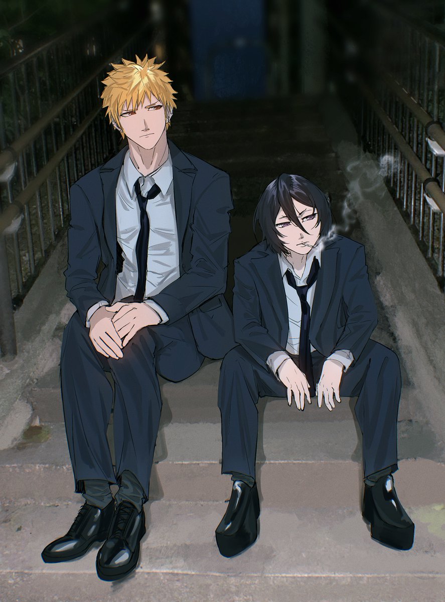 ichigo and his fav 60 year old death god #BLEACH