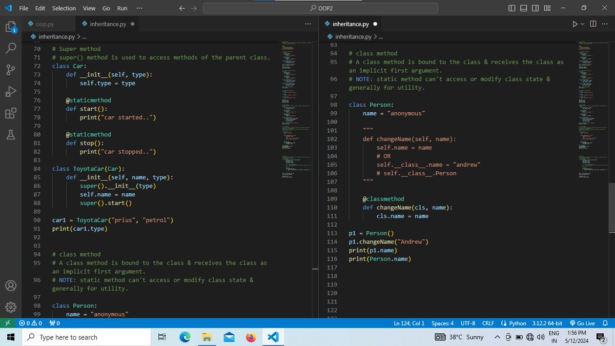 Joy__Khatri's tweet image. 💡 On Day 15, I delved into the world of OOP with Python! 🌟 Mastering encapsulation, inheritance, and polymorphism, I'm sculpting code with the elegance and efficiency of object-oriented design! 🎨 #PythonAdventure
#CodingJourney 
#codinglife 
#pythonprogramming 
#Python