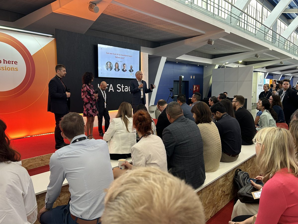 Alexandra Henry (Gamard) (@agamard_esc) on Twitter photo Can we trust AI to transform heart failure care? #HeartFailure2024 HFA STAGE <a href="/escardio/">European Society of Cardiology</a> <a href="/hvanspall/">Harriette Van Spall, MD MPH 🇨🇦</a> <a href="/GianluSava/">Gianluigi Savarese</a> Can we trust AI to transform heart failure care? #HeartFailure2024 HFA STAGE <a href="/escardio/">European Society of Cardiology</a> <a href="/hvanspall/">Harriette Van Spall, MD MPH 🇨🇦</a> <a href="/GianluSava/">Gianluigi Savarese</a>