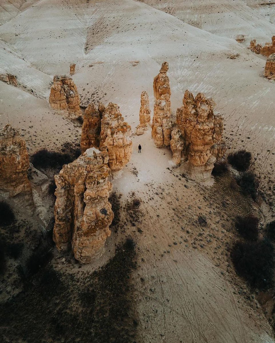 Explore these unique Cihanbeyli  Fairy Chimney formations, shaped by wind and rain through the ages. #Konya 📸 IG: _ahmetceren