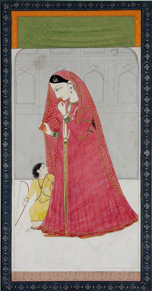 Me & my mother in this c1820 CE #Pahari painting from #Chamba by Chhajju, grandson of #Nainsukh of #Guler #HimachalPradesh From the #EdwinBinney collection now at @SDMA 'A Woman in Red with a Child holding a Bow' #HappyMothersDay #MotherDay #Motherhood @ranjona @dpanikkar
