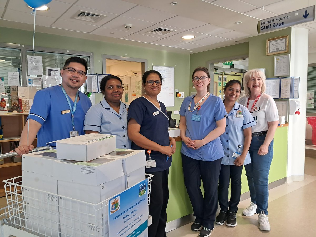 It's become one of our #InternationalNursesDay traditions...delivering morning treats around the wards to our wonderful @MaterNursing staff. Happy #IND2024🧡! #OurNursesOurFuture @MaterDublin @AnpMater @MaterTrauma @MaterCancer @ThePillarDublin