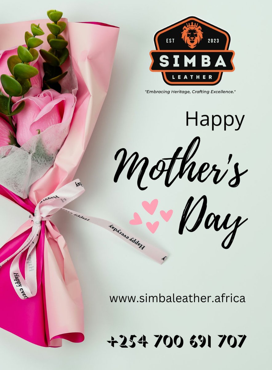 Happy mother's day to all our mothers.
simbaleather.africa 
#SimbaLeather #MothersDay #madeinkenya