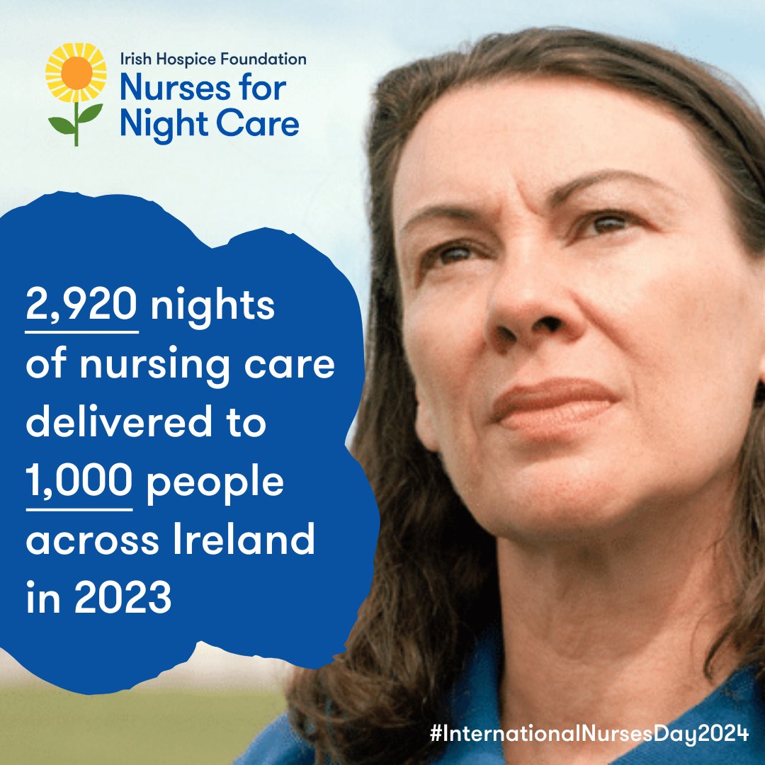 This #InternationalNursesDay2024, we'd like to thank all the amazing #Nurses who make our Nurses for Night Care service possible. 🌟 2,920 nights of nursing care were delivered to 1,000 people across Ireland in 2023. Learn more: hospicefoundation.ie/nnc #IND2024