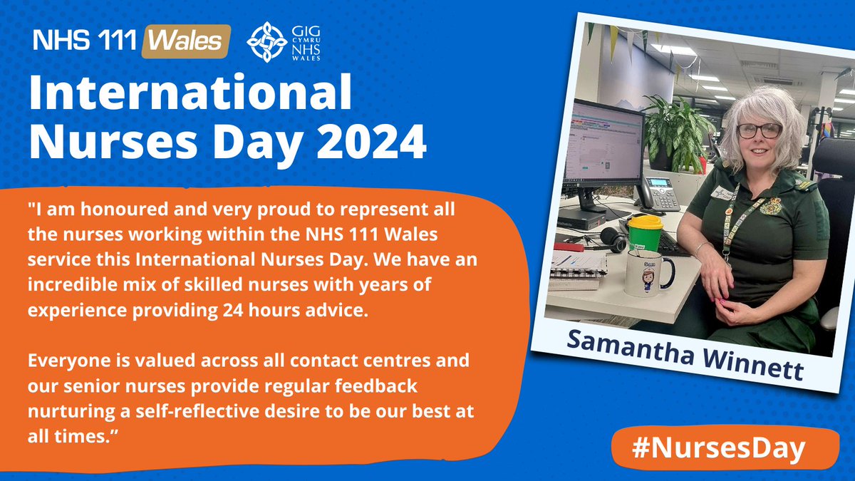 Samantha tells us what it’s like working as a nurse in NHS 111 Wales. 👇 “I am able to go home each day knowing that I've made a difference and given the best healthcare I can. We are an exceptionally supportive team with many experienced nurse advisors and managers.' #IDN2024