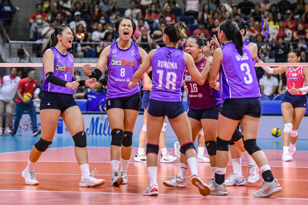 today, we try again ☝️

a nerve-wracking finals game day for the flying titans — keeping the faith for that cmft dream for a coveted PVL gold ✨️

unleash your best game, play all heart, fire up & titan pride, choco mucho 🍫💜

against all odds, hanggang dulo, cmft! 💪

#PVL2024
