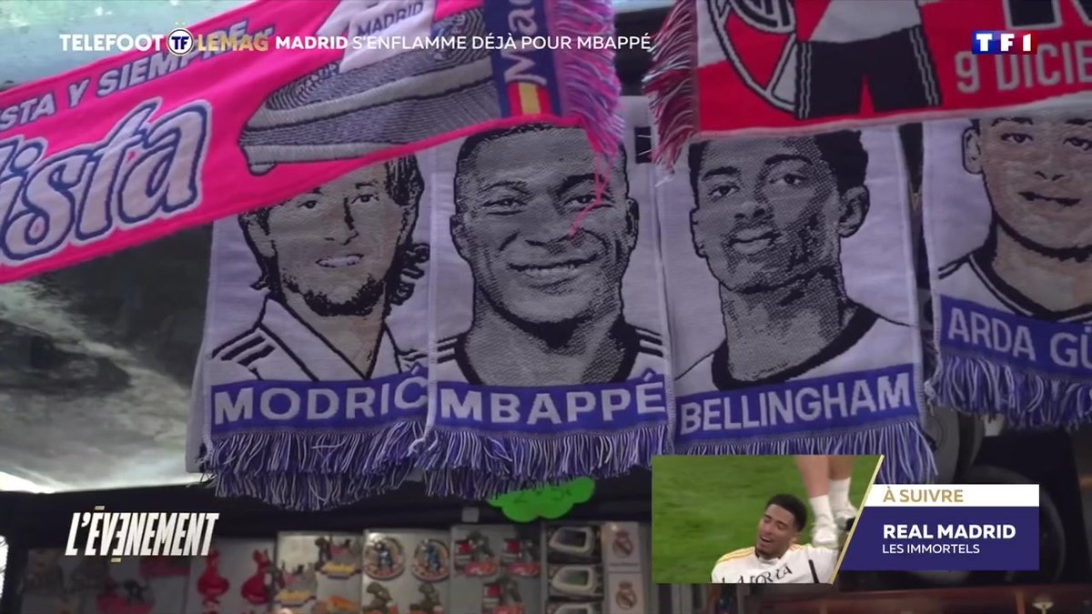 A Madrid, les écharpes à l'effigie de Kylian Mbappé sont déjà prêtes 👀