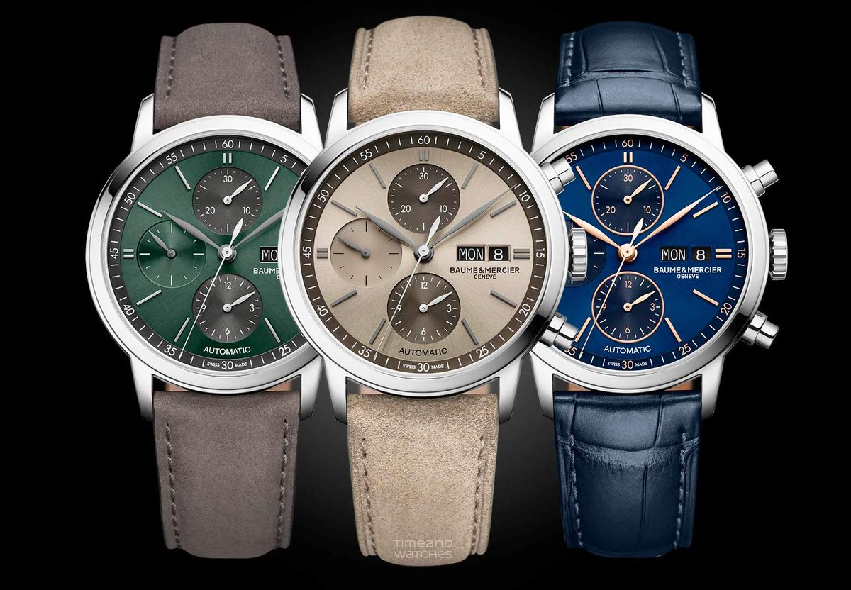 Expressing contemporary elegance in the respect of traditional Swiss #watchmaking values, the #Classima Collection by Baume & Mercier expands with 3 new #chronograph models, the Classima Chronographs 10782, 10783, and 10784. Discover them at timeandwatches.com/2024/05/baume-……