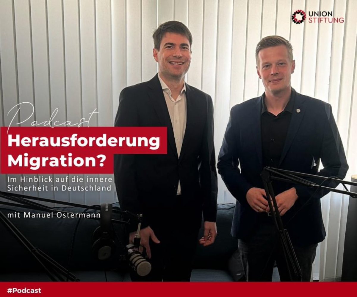 „In der neuen Podcast-Folge 'Politik auf den Punkt gebracht' spricht Michael mit Manuel Ostermann über die innere Sicherheit in Deutschland. 👮‍♂️ Der 1. stellvertretende Bundesvorsitzende der Deutschen Bundespolizeigewerkschaft (@DPolGBPOLG) ist in unserer neuen Folge zu Gast und…