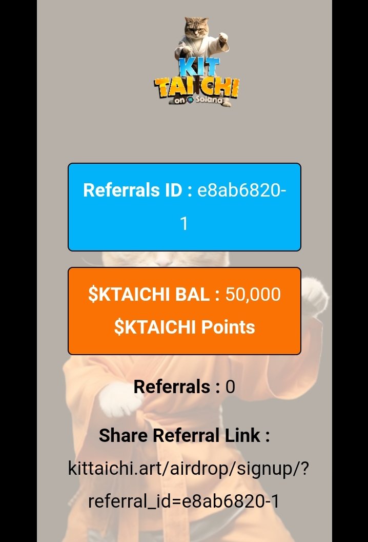 Do simple task, and claim Kitaichi using your Solana wallet ✅ 

kittaichi.art/airdrop/signup…