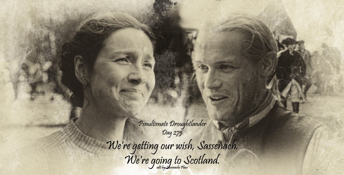 #Outlander #PenultimateDroughtlander - Day 275 #Droughtlander #BeforeSeason7B 
#JCSunday #HappyMoments We're going to Scotland.
@AngusAngels @brittafahl70 @10MinDQ @SwietjesO
@LallyFawn @rosannefrank25 @OutlandishScot
@OutlanderHome