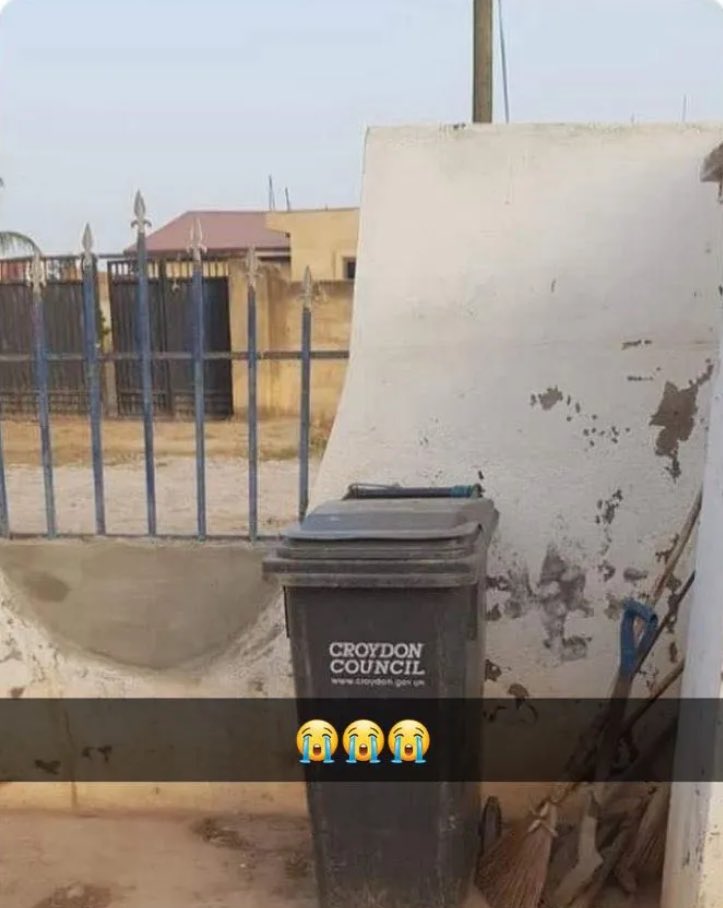 Why is there a Croydon bin in Ghana?🇬🇭