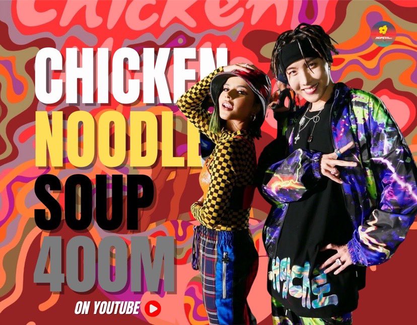 ✨ ถึงสักทีสำหรับเพลง Chicken Noodle Soup 🍜 🐔 - j-hope (ft.Becky G) มียอดสตรีมทะลุ 400 ล้านสตรีม❕บนแพลตฟอร์ม youtube 🥳🎉  เจโฮปเก่งมาก เพลงในตำนานของหลายๆคนเลย  ทั้งร้อง แรป เต้น ที่สุดติ่งกระดิ่งแมว เจโฮปของพวกเราเก่งมากจริงๆค่ะ  👏🏻✨ 

🔗 youtu.be/i23NEQEFpgQ?si…