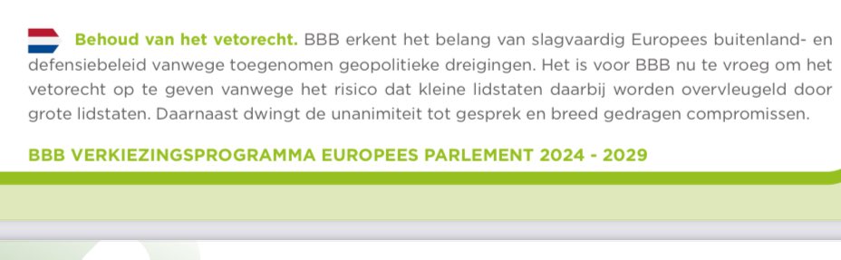 BBB is voor het vetorecht #EP2024. #EP24. 

Heel goed! Soevereiniteit wint.