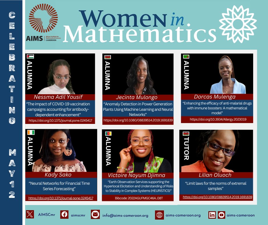 🎉 We join the world today ( #May12WIM) in Celebrating #WomenInMaths. Together, let's celebrate their brilliance and perseverance! Happy #May12!