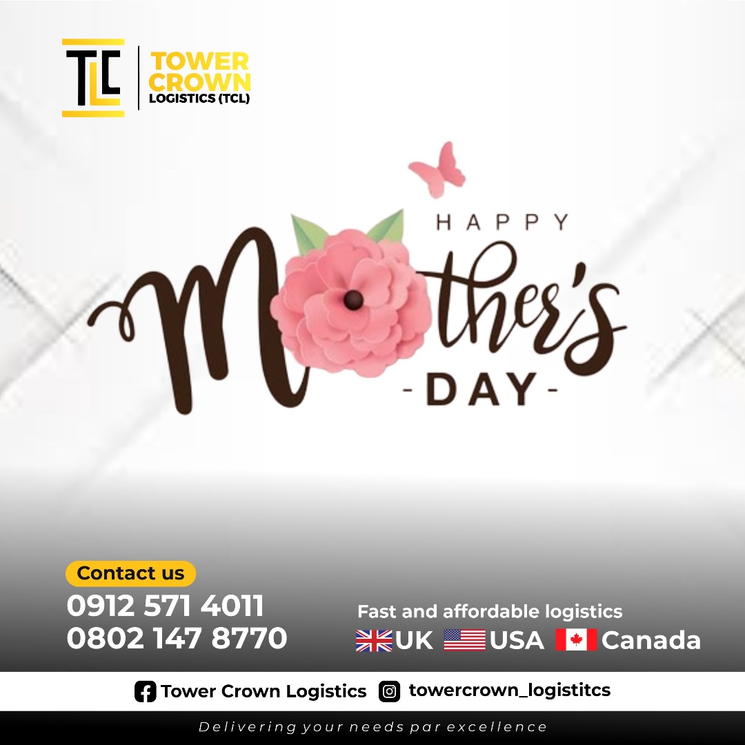 Happy Mother's day to all moms out there

#mothersday 
#may12
#towercrownlogistics