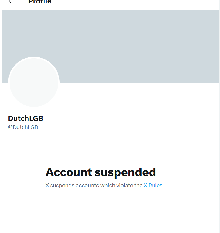 @DutchLGB #dutchlgb has been suspended. Outrageous, ill light a candle in the memory of a fallen comrade in the righteous fight against the TQ oppression !  #LGBWithoutTheTQ #LGB #LGBwithouttheT