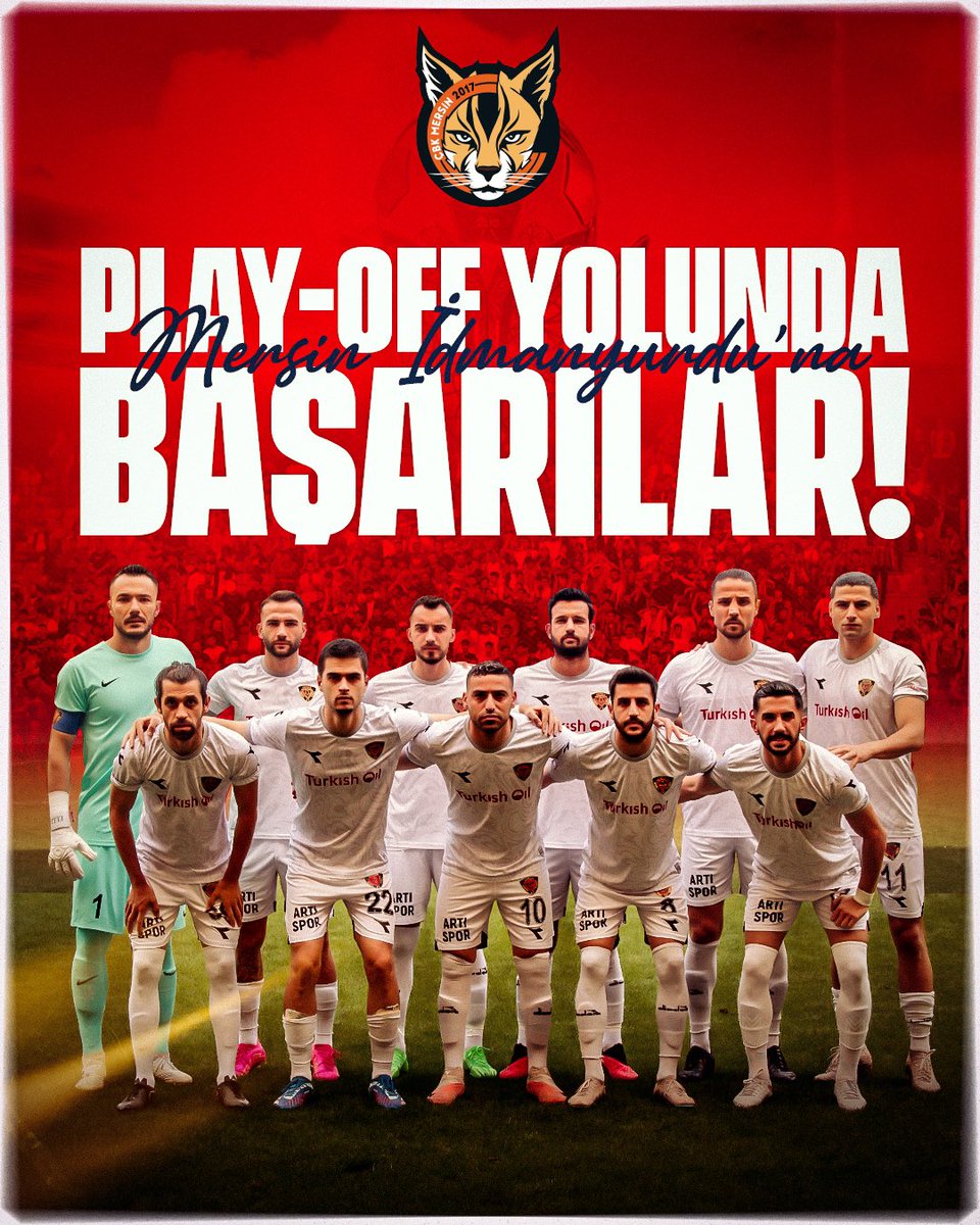 1.Lig Play-Off yolunda şehrimizin takımı Mersin İdmanyurdu'na başarılar diliyoruz. @yenimiy_resmi