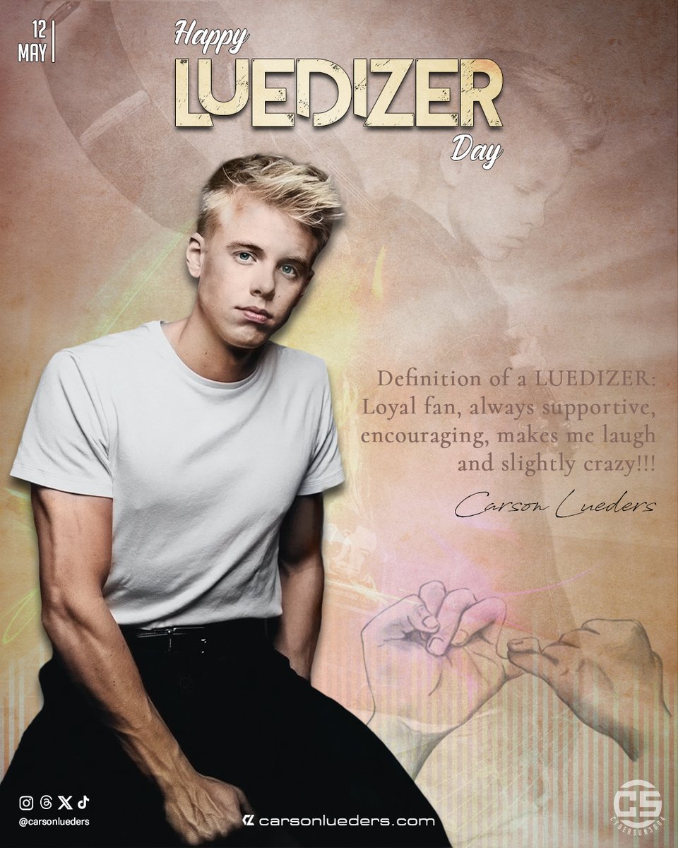 HAPPY LUEDIZER DAY
'Definition of a LUEDIZER:
Loyal fan, always supportive, encouraging, makes me laugh and slightly crazy!!!' 💙💯
@carsonlueders #carsonlueders #luedizers