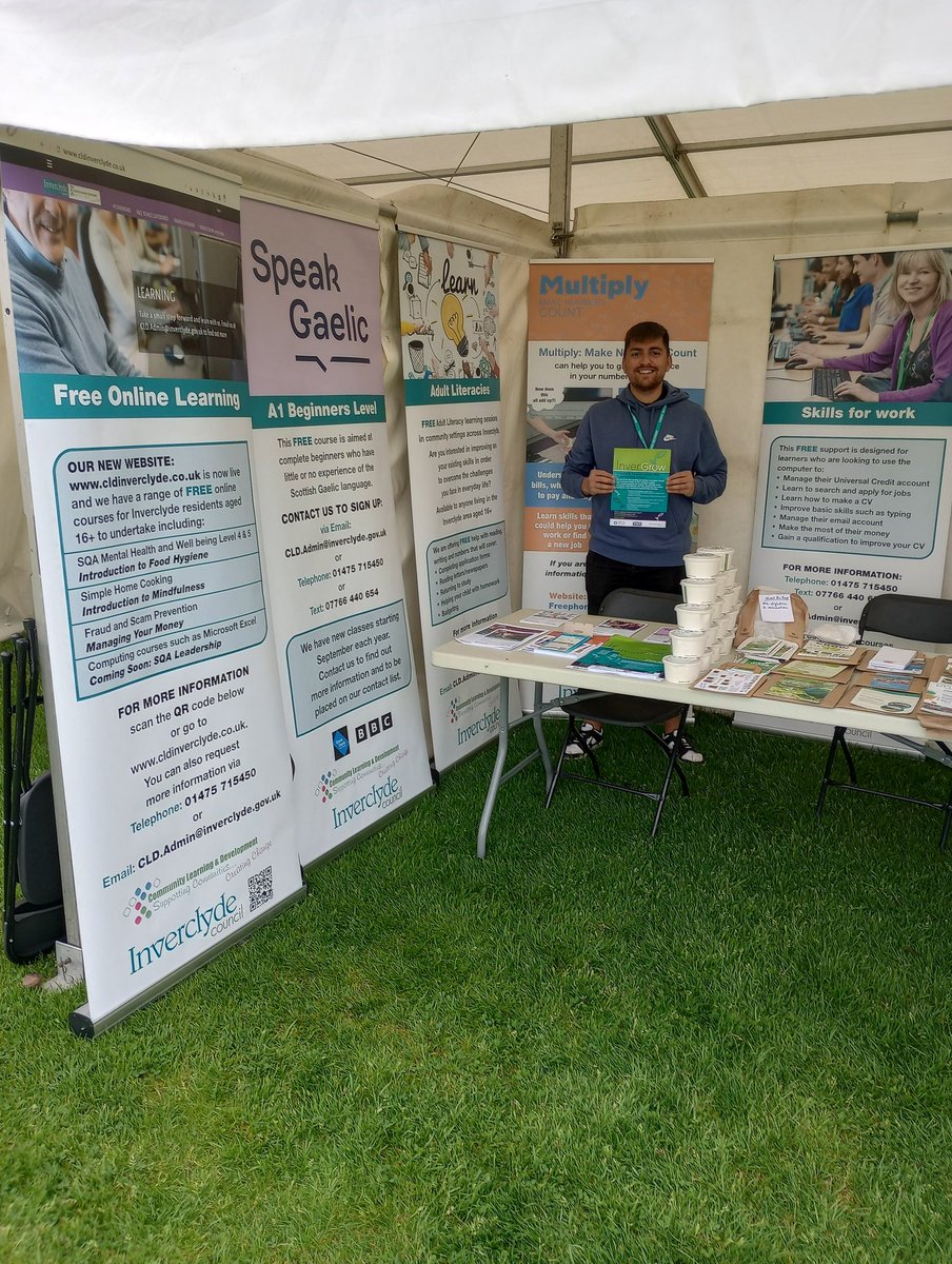 Invergrow &amp; CLD set up alongside ICFN at Gourock Highland Games
