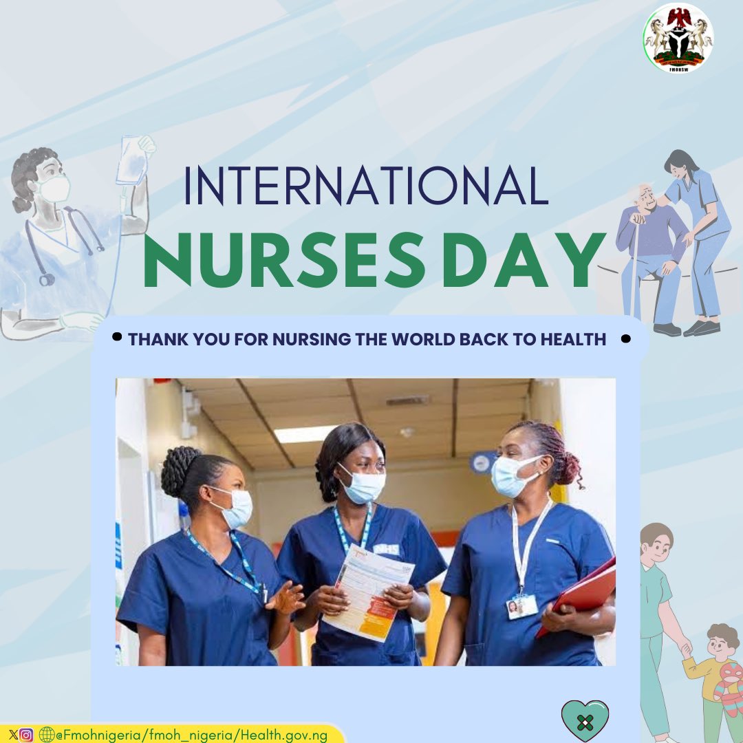 According to @WHO, at present there are 29 million nurses worldwide. However the world requires 4.5 million more nurses by 2030 to keep up. This goes to show just how much nurses do. On this #InternationalNursesDay , @Fmohnigeria salutes Nigerian nurses for their tireless