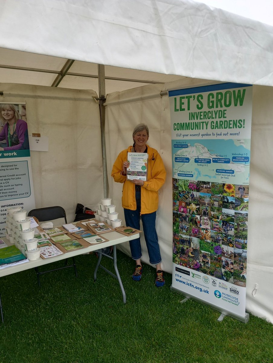 ICFN, Invergrow and CLD stall set up at Gourock Highland Games, let's hope it's a gud ain!