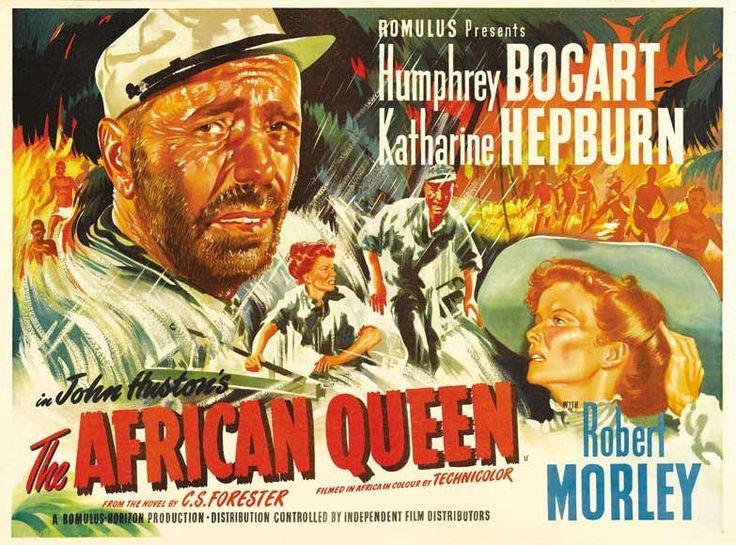 .@FredOL69007 #AnecdoteCinéma sur le film #AfricanQueen, 1950, John Huston s’en va tourner le mémorable L’Odyssée de l’African Queen en Afrique Centrale avec Katharine Hepburn et Humphrey Bogart en vedettes. Le tournage -devenu légendaire- fut particulièrement épique et truffé…