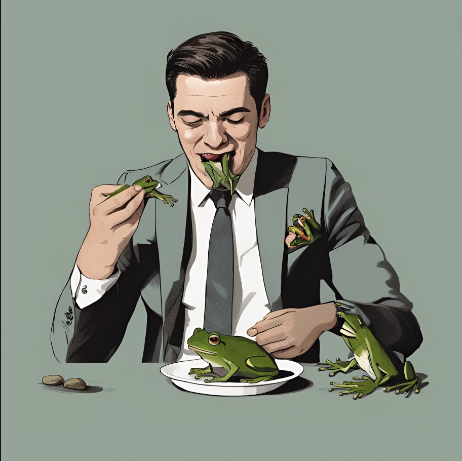 FIRST task of the day? EAT THE FROG. Get the least attractive item ticked off early. @BrianTracy