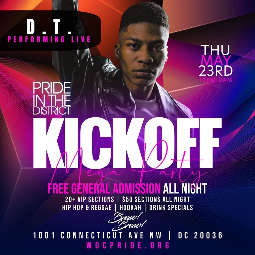 POP OUT ❗️

05/23/24 I’ll be performing at the “Kickoff Mega Party” 🔥💪🏾🍾🎉might be teasing something new 😏🤫

❗️FREE GENERAL ADMISSION❗️

#dcblackpride #dcpride #prideparty #dmv #dc #freeentry #flyer #retweet #artisttowatch #livemusic #liveperformance