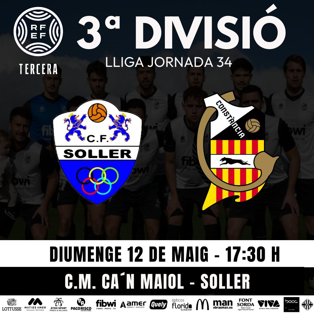 DIA DE PARTIT

Darrera jornada de lliga a 3a RFEF

🏆 3a RFEF | Jornada 34
@CF_Soller
@CEConstancia 
⏰17:30 H
🏟 Ca'n Mail - Sóller 

#FutbolÉsConstància