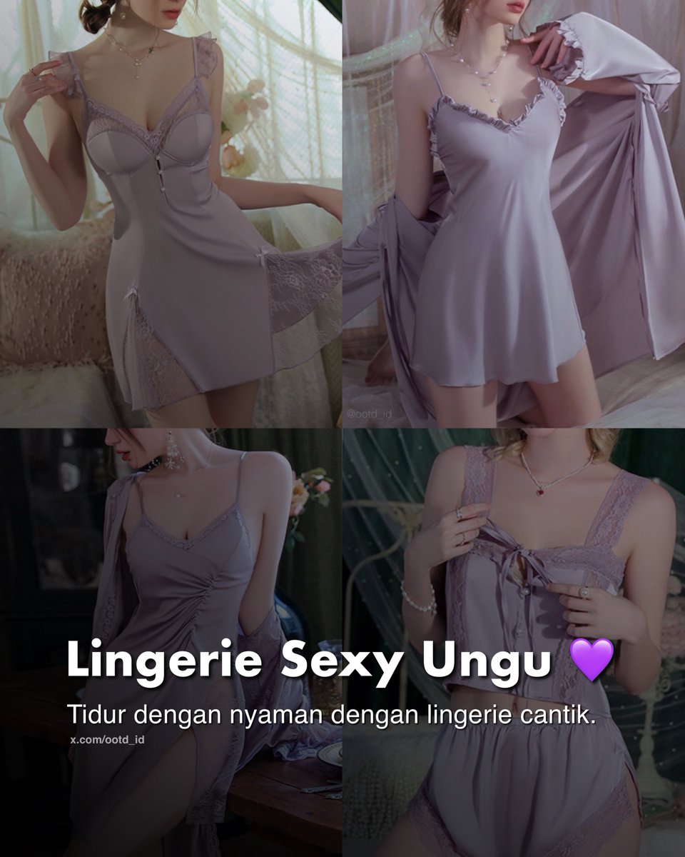Lingerie ungu buat tidur cantik 💜

— a thread