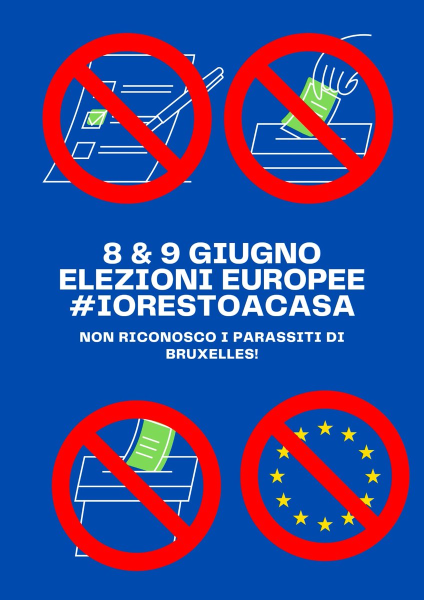 #iorestoacasa #8e9giugnoiorestoacasa #iononvoto #bastaeuro #bastaeuropa