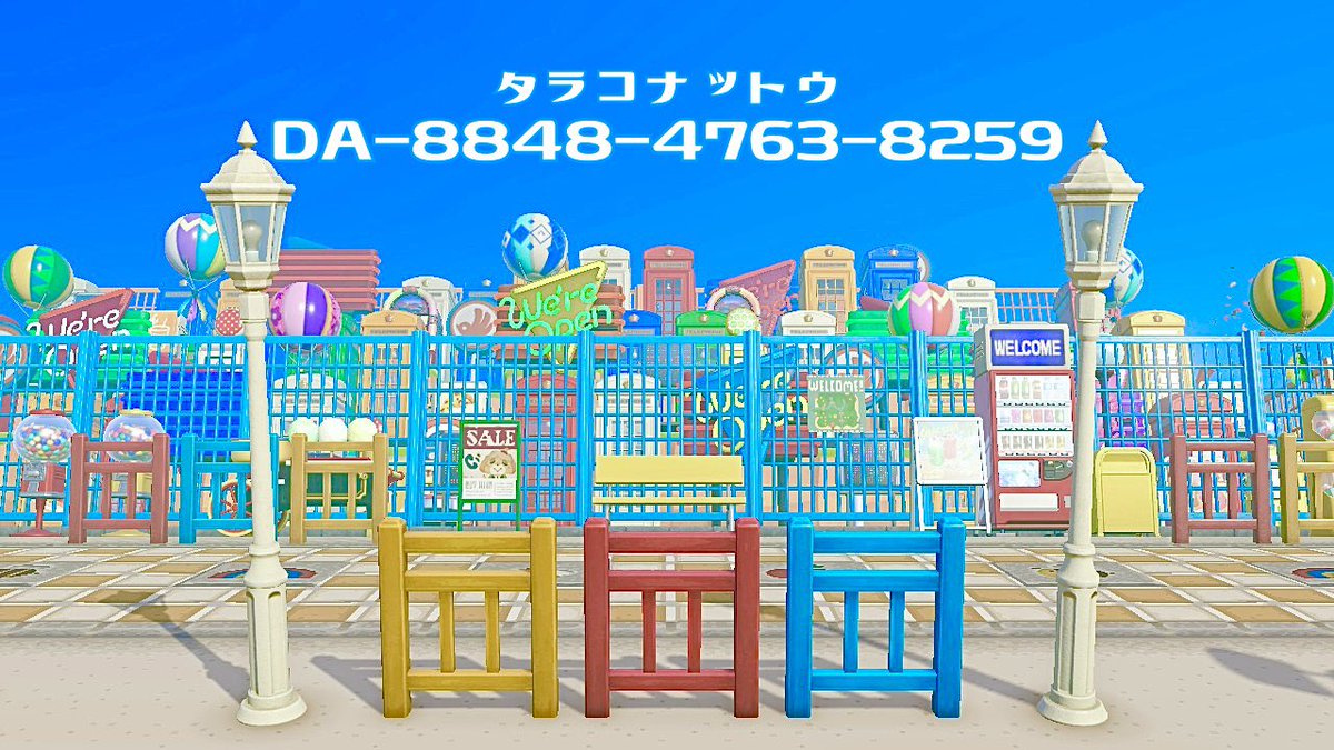 71oTaraco's tweet photo. 動画の投稿と一緒に夢見も更新しました🎠
カラフルなコーデでぜひ遊びにきてください🎨💕
#あつ森 #夢番地 #夢見番地 #ACNH #AnimalCrossingNewHorizons
#dreamcode https://t.co/eDGUksnZpX