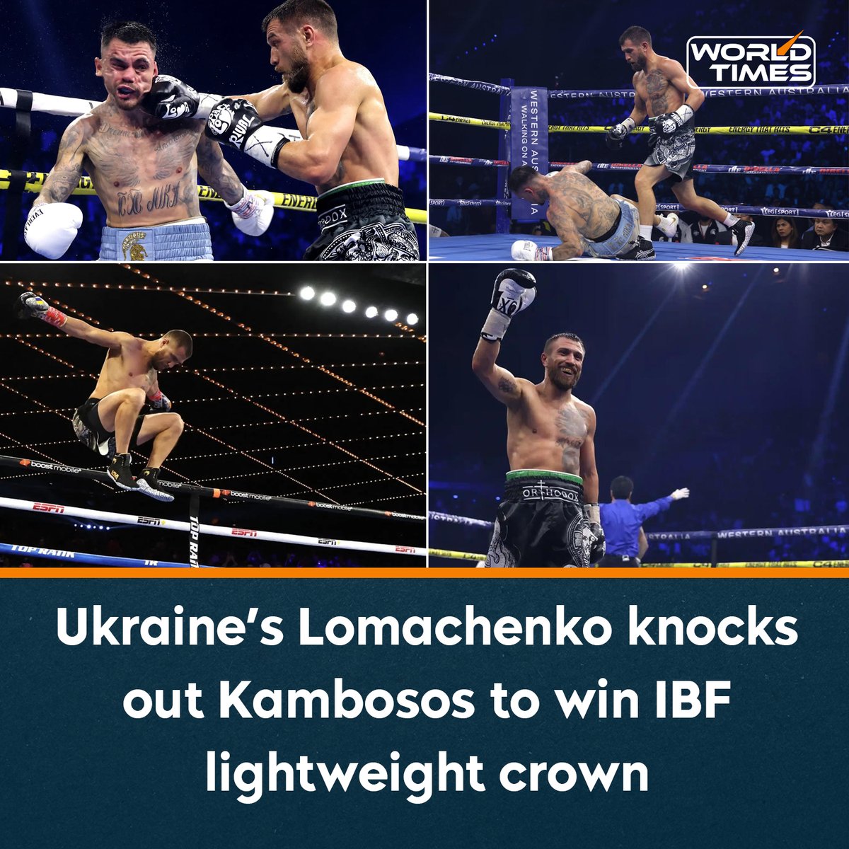 Ukrainian boxing great Vasiliy Lomachenko has clinched the International Boxing Federation (IBF) lightweight world title, producing a supreme performance to stop Australia’s George Kambosos in the 11th round in Perth. In the main event at a sold-out 15,000 RAC Arena on Sunday,…