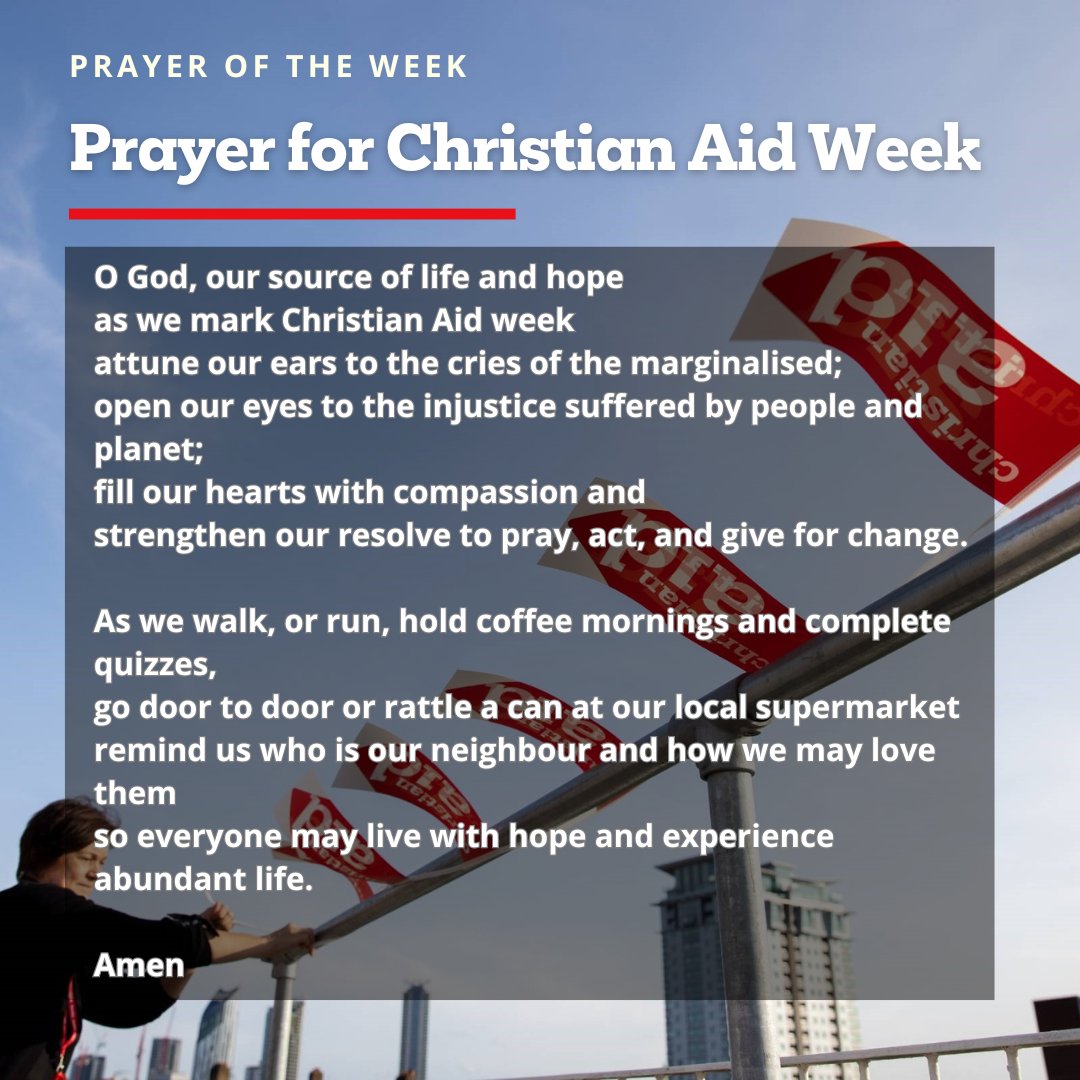 🕊️ Take a moment to pause as #CAWeek24 begins. Our #PrayerOfTheWeek was written by the @UnitedReformed Moderator, Lindsey Sanderson. 🙏 Why not share this #prayer with friends today? #ChristianAid #ChristianAidScotland #Faith #Prayers