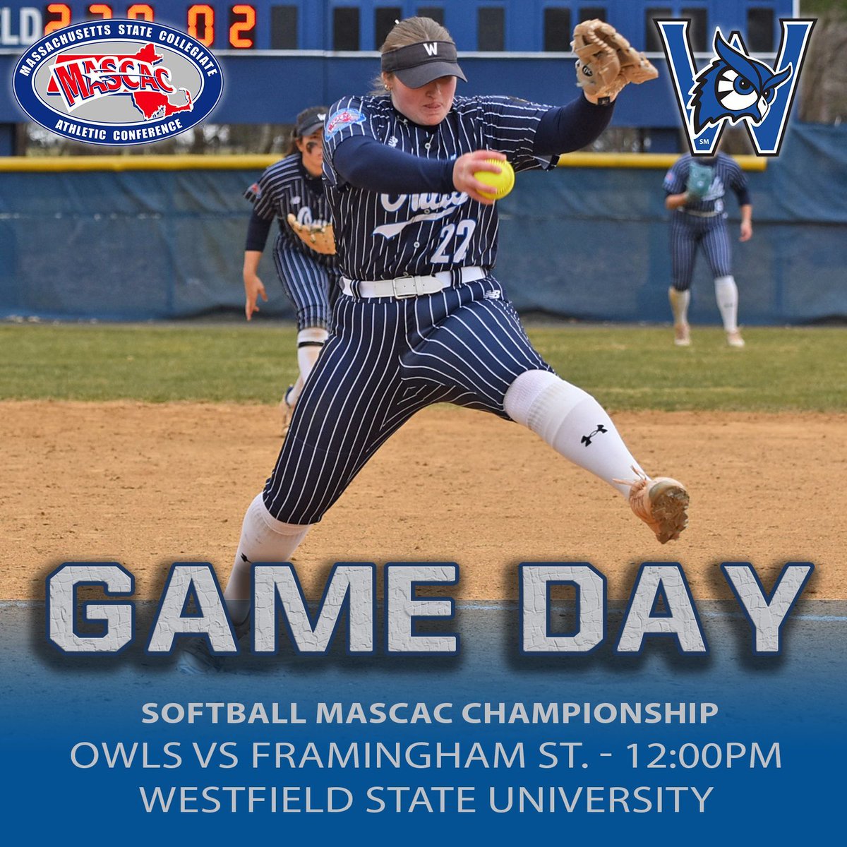 😤CHAMPIONSHIP SUNDAY IS HERE😤 The MASCAC Championship matchup is set as the top-seeded Owls seek their first conference championship title in program history against second-seeded Framingham State at noon from Westfield, Mass.! Video and live stats at WestfieldStateOwls.com!