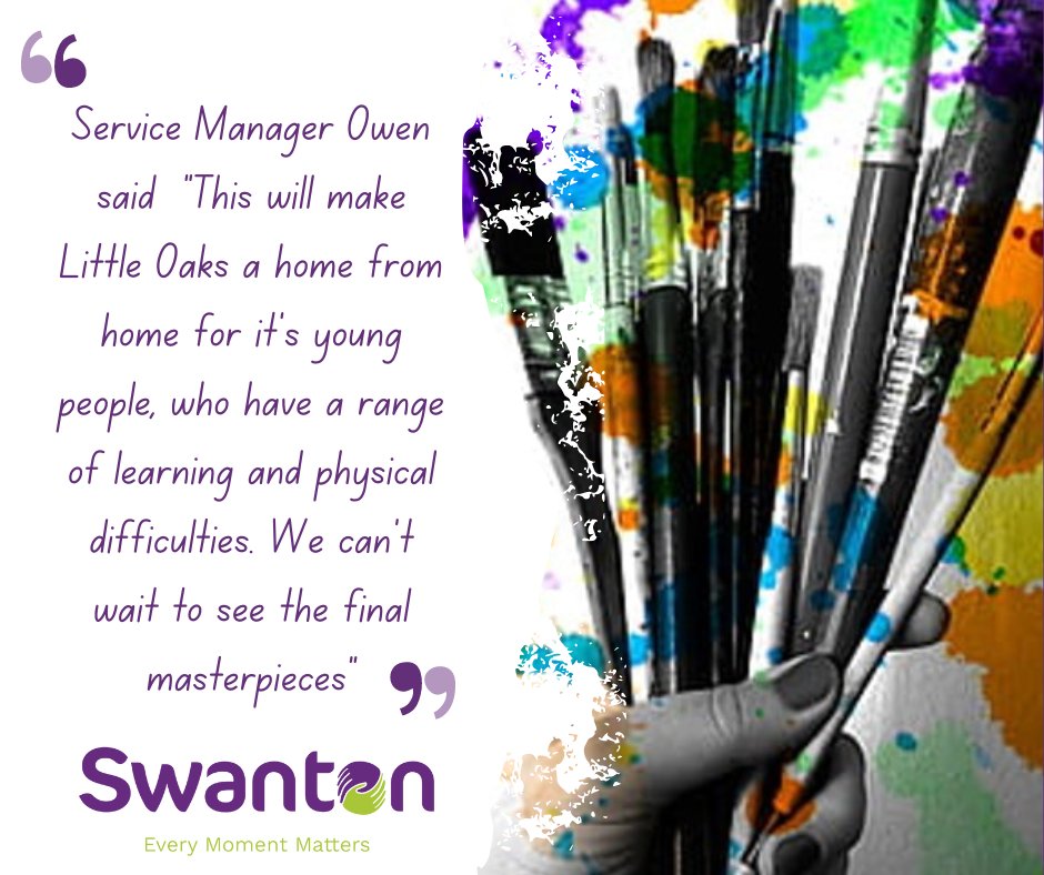 Courtyard Care, part of the Swanton Group, has teamed up with Tresham College & University Centre, Part of the Bedford College Group in #Kettering to produce artwork from students for young people within a newest residential children’s home- Little Oaks 🎨🥰

#SwantonEthos