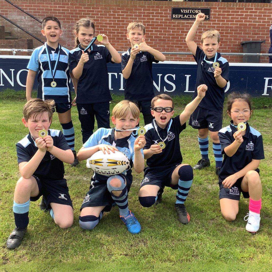 🏉 Congratulations to our Year 3 mixed Tag Rugby team who won the Bury Schools festival at Sedgley Park. Many thanks to the organisers for a fantastic afternoon of rugby! #BuryGrammarSchool