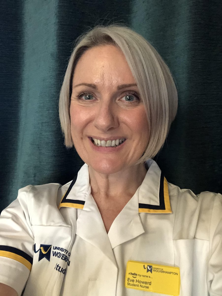 RWT_NHS's tweet photo. A high-flying businesswoman was so inspired by her life-saving cancer treatment in Wolverhampton that she has re-trained as a Nurse. Mother-of-two Eve Howard, 46, is two months away from qualifying and is now applying for permanent roles at RWT. Full story https://t.co/to8W1wiiFF https://t.co/gff3FMWH3G