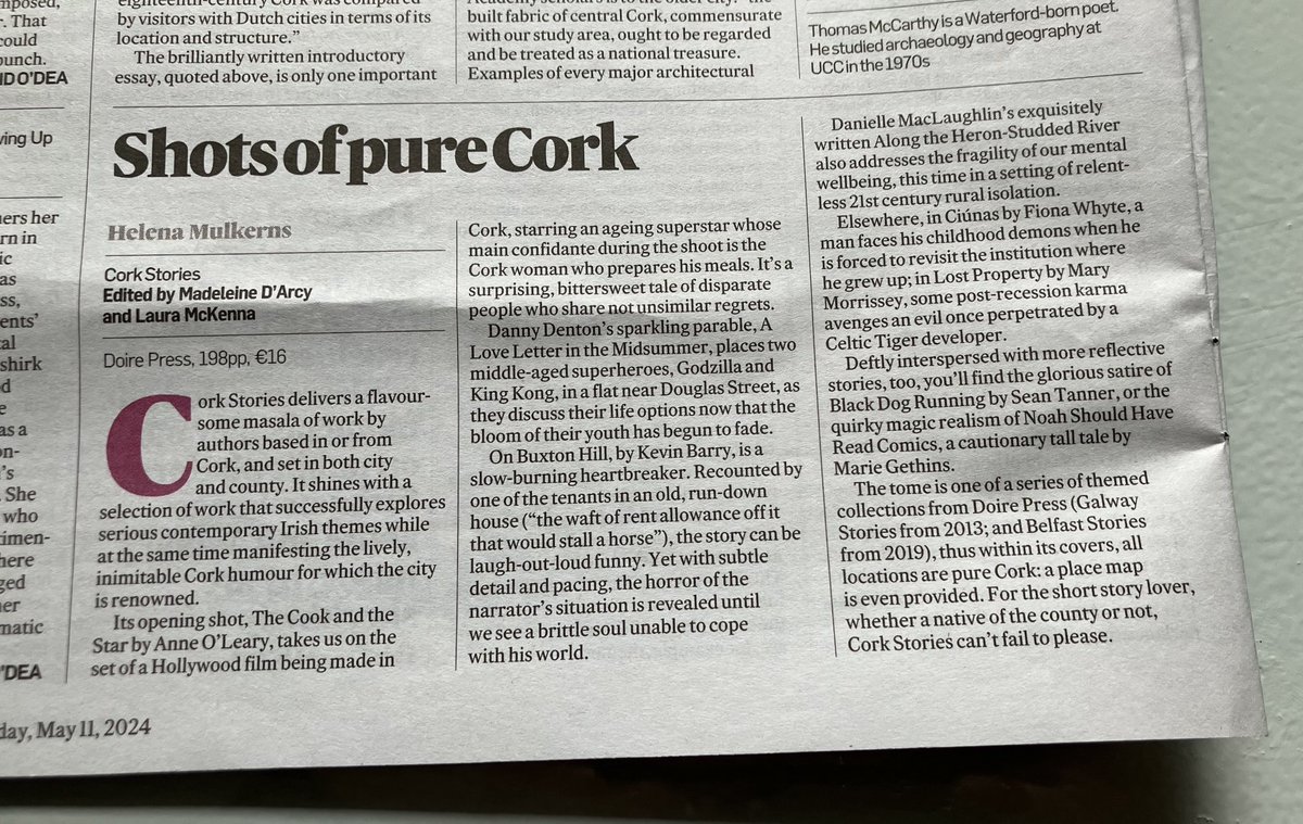 Delighted to get a mention in the Irish Times alongside some of my absolute favourite writers 🤩