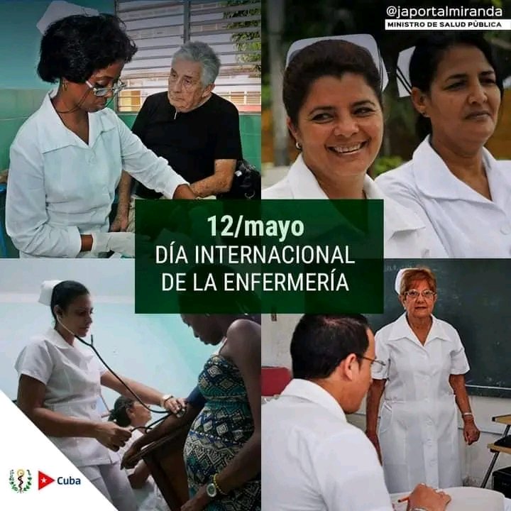 Muchas felicidades para todas las enfermeras y enfermeros en su dia. #SanctiSpíritusEnMarcha #CubaPorLaSalud @DeivyPrezMartn1 @DiazCanelB @PartidoPCC @AlexisLorente74